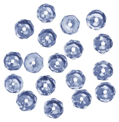 Produktbild von Rayher Schliffperle, Glas, 6 mm ø, aquamarin irisierend, Dose 50 Stück, Perlen z