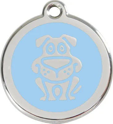 Produktbild von RedDingo Hundemarke mit individueller Gravur Dog hellblau, Größe: S