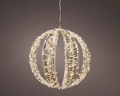 Obrázok produktu pre Mikro LED objekt KOULE, 40 cm, zlatý, vonkajší, KSD