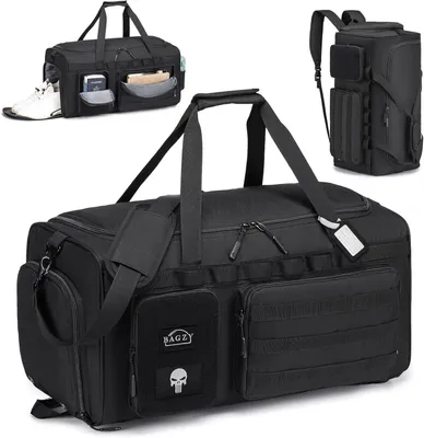 Produktbild von Sporttasche 55 l, Schuhfach, 60 x 30 x 30 cm, schwarz, für Reisen