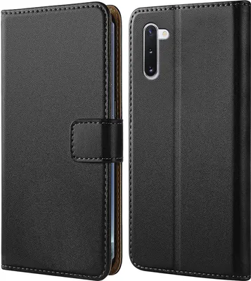 Produktbild von Handy Tasche für Samsung Galaxy Note 10 Schutzhülle Bookstyle Etui Klapphülle Wallet Flip Cover Case Schwarz