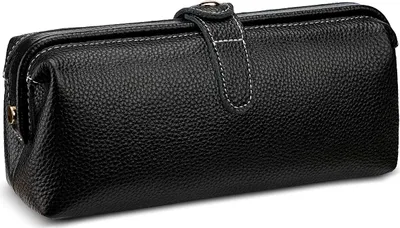 Produktbild von INF Multifunktionale Reisetasche aus Echtleder - Schwarz, 23x8x10cm