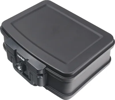 Produktbild von HMF 250452 Feuerfeste Wasserdichte Dokumentenbox, DIN A4, 44,5 x 16,5 x 33 cm, schwarz