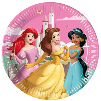 Obrázek produktu pro 8 papírových talířů Disney princezny, 20 cm –