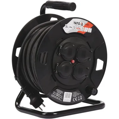 Produktbild von Yato YT-81053, Schwarz, Polyvinylchlorid (PVC), 4 AC-Ausgänge, Typ E, Typ E, Gerade