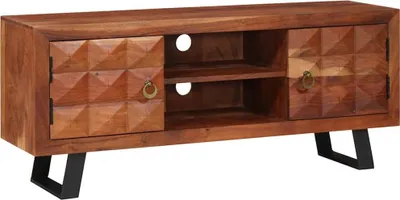 Image de 2025 cloris Stockage des médias Armoires & étagères avec porte Marron 112 x 30 x 48 cm - Étagères CD & DVD Sale9131504 1parcel