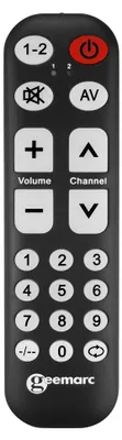 Image de geemarc 3521350008920 Geemarc TV-10 Universalfernbedienung lernfähig große Schrift