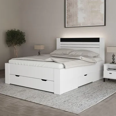 Produktbild von Kabale - Doppelbett, Weiß, Matratze 160x200 cm