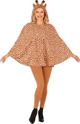 Produktbild von Fasnachts- und Karnevals-Poncho im Giraffen Design, Einheitsgröße