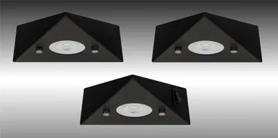 Produktbild von 3er Set LED-Unterbauleuchte Matt-Schwarz 4,8 Watt LED Modul 3000K warmweiß 230V erweiterbar
