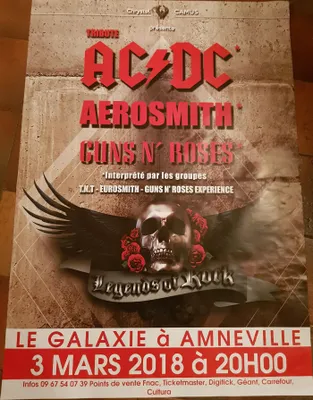 Productafbeelding van Tribute aan AC/DC - Aerosmith - Guns n' Roses - Affiche / Poster - 70x100 cm