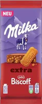 Zdjęcie produktu dla Milka EXTRA Lotus Biscoff czekolada mleczna alpejska opakowanie 190g