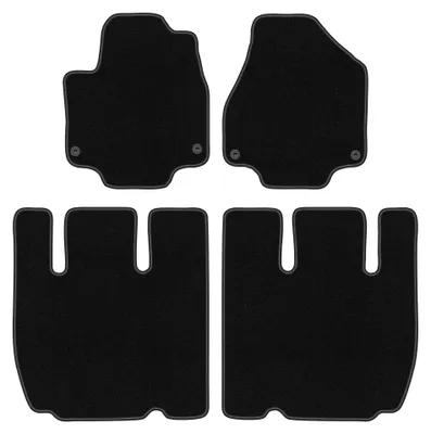 Produktbild von Velours-Fußmatten für Chrysler Pacifica II 2017- (5-Sitzer) – 4-tlg, Schwarz, passgenau – Wielganizator BASIC