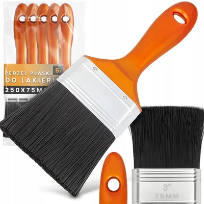 Produktbild von TRCR Flachpinsel 75 mm Lackierpinsel Präzisionspinsel 5 Stück