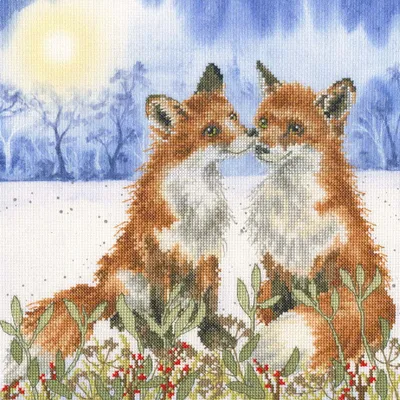 Produktbild von Bothy Threads Kreuzstich Stickpackung "Wintersonnenwende", Zählmuster, XHD136, 26x26cm