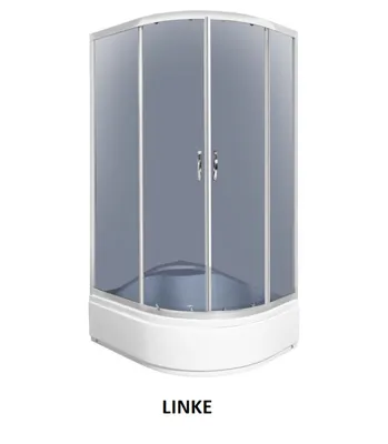 A shower cabin on a white background.