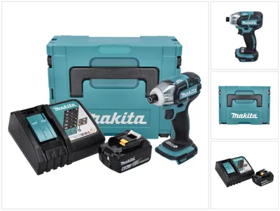 Obrázek produktu pro Akumulátorový impulsní šroubovák Makita DTS 141 RG1J 18 V 40 Nm 1/4" bezkartáčový + 1x akumulátor 6,0 Ah + nabíječka + Makpac
