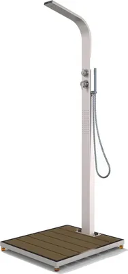 Produktbild von Eichenwald Modell 70 Gartendusche Helena mit WPC Plattform sandfarbig