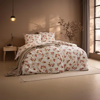 Produktbild von Estella Feinflanell Bettwäsche Sicina apricot 155x220 cm + 80x80 cm