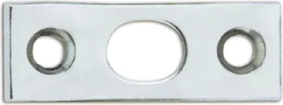 Produktbild von Strenger Türkantriegel Schließblech oval (Türbeschlag) 40x15x2mm, Stahl verzinkt