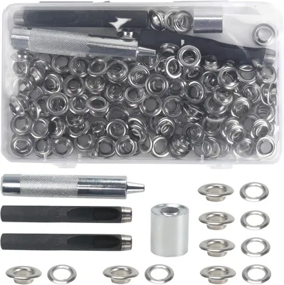 Zdjęcie produktu dla Zestaw oczek 8 mm, 140 sztuk, w tym narzędzia, do plandek