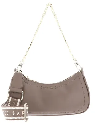 Image de Ted Baker Cuir sac à épaule bandoulière sac à épaule Laarna Webbing Leather Shoulder Bag Taupe