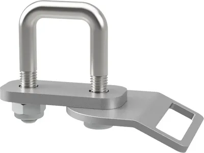 Obrázek produktu pro U-šroub M10 s upínací deskou, upevňovacím okem a maticemi přívěs pozinkované SUPROD, M10, LW=31, LH=60 mm