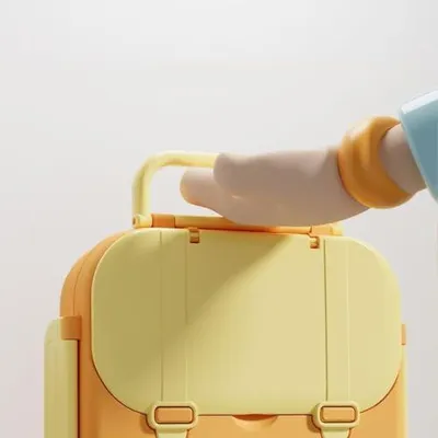 Produktbild von 1000 ml Lunchbox für Kinder, auslaufsicherer Behälter mit Fächern für Snacks, tragbare Lebensmittelaufbewahrungsbox für Kindergarten, Schule, Picknick, Reisen, Salate und Snacks