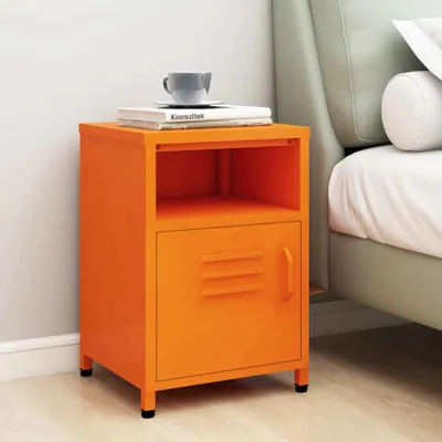 Obrázek produktu pro vidaXL Noční stolek oranžový 35x35x51 cm Ocel