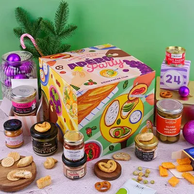 Produktbild von Apéro-Party-Adventskalender – 24 alkoholfreie Gourmetprodukte - Der Gourmetkalender