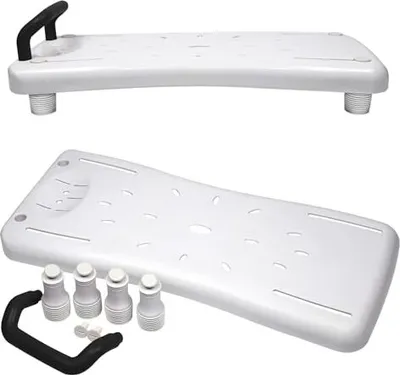 Obrázok produktu pre JOIEYOU kúpacia doska sedadlo do vane pre dospelých s ergonomickou rukoväťou, sedadlo do vane protišmyková sprchová doska, čierna