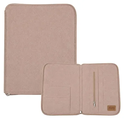 Produktbild von Reisepass Hülle Filz, Travel Organizer Familie Reisen, U-Heft Impfpass Mutterpasshülle (sand)