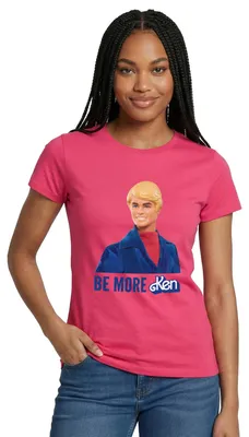 Produktbild von Spreadshirt Barbie Ken Design Mit Spruch Be More Ken Frauen T-Shirt, M, Azalea