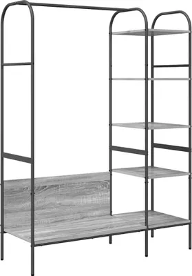 Obrázok produktu pre vidaXL Vešiak na oblečenie s policou sivý 120 x 44 x 160 cm materiál na báze dreva