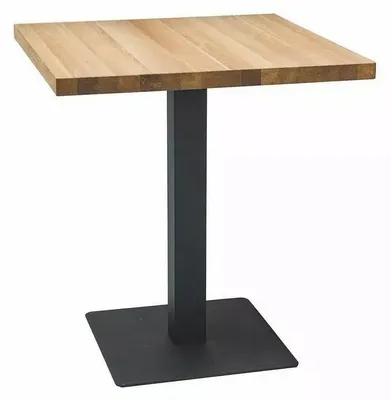 Produktbild von FURNLUX Esstisch Ruth Braun Und Schwarz 80 Cm / Hauptfarbe: Braun / Abmessungen: 80 x 76 x 80 cm