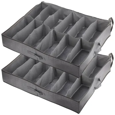Obrázok produktu pre Omgoods - 2 kusy úložných boxov pod posteľ na topánky