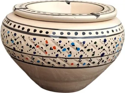 Image de Cendrier marocain Marrakech Beige - Grand modèle