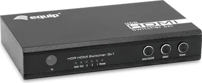 Zdjęcie produktu dla Equip 332725, HDMI, Aluminium, Czarny, 60 Hz, 3840 x 2160, 7.1 kan.