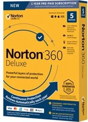 Produktbild von NORTONLIFELOCK 360 Deluxe 1U 5D 1Y