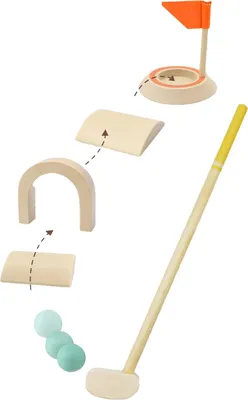 Obrázek produktu pro Dřevěná sada na minigolf, 8 dílů.