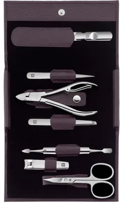 Productafbeelding van Zwilling manicure- en pedicure set, 7-delig, met nagelknipper en lederen etui