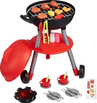 Immagine prodotto di VEVOR set da 28 pezzi per barbecue, set da cucina giocattolo per bambini con suoni e luci, set da gioco per piccoli chef, gioco interattivo per barbecue, set da gioco per cucinare,