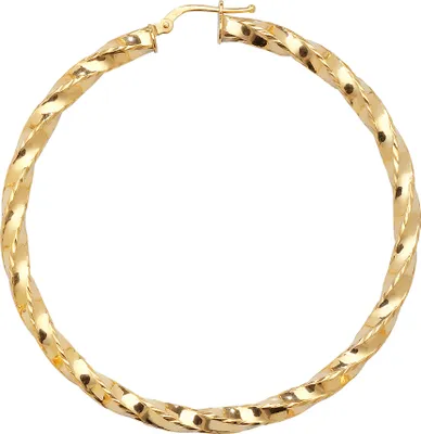 Image de or 9 carats (375) Damen - Paire d'anneaux - 50mm ; WJS11395