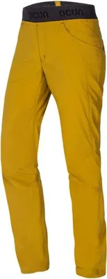 Mánia Pants Sportkletterhose von Ocun in senfgelb; ideal für Herren; mit elastischem Bund und funktionalem Design.