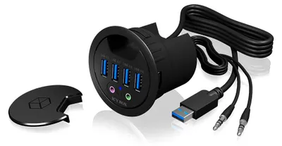 Immagine prodotto di Hub  4-Port IcyBox USB 3.0 IB-Hub1403A Tisch-Hub mit Audio retail