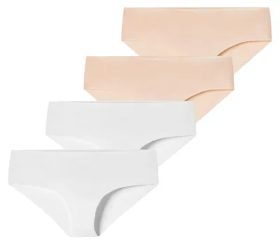 Produktbild von Schiesser Damen Panty Invisible Light 4-Pack weiss,sand - Größe 40
