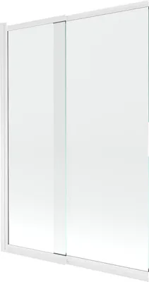 Produktbild von Mexen Fox Duschwand, 2-flügelig, verschiebbar, 120 x 150 cm, transparent, weiß - 891-120-002-20-00