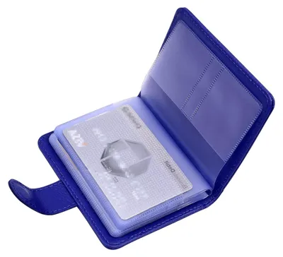 Produktbild von Kreditkartenetui RFID Schutz, Kartenetui f¨¹r 20 Karten und 7 Speicherkarte/M¨¹nzen (Blau)