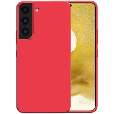 Image de Smartphonica Étui en silicone pour Samsung Galaxy S22
  avec intérieur souple - Rouge