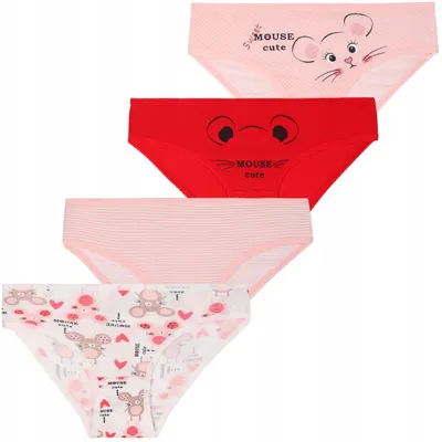 Produktbild von Mädchenunterwäsche - Kinderunterwäsche Größe 98 - Baumwolle Unterwäsche 4 Stück - elastische Mädchenunterwäsche - fur Mädchen